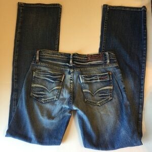 Kaporal 5 Classic Mens Denim Bootcut Red Stitch Jeans Western Wear Size 28/36